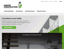 Tablet Screenshot of habitatconstruction.ca